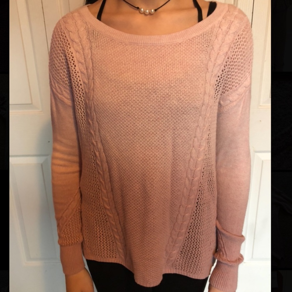 American Eagle Outfitters pink ombré knit sweater